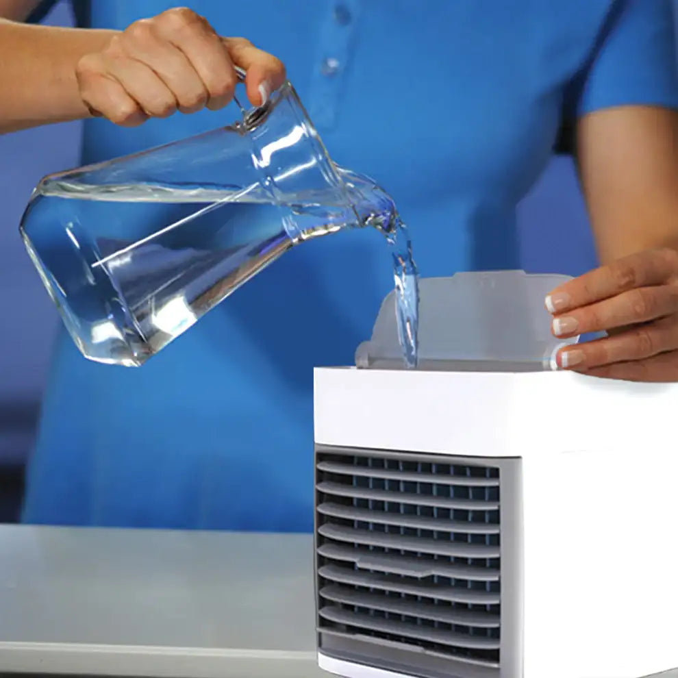 Mini Portable Air Cooler with LED Light & Water Fill dd