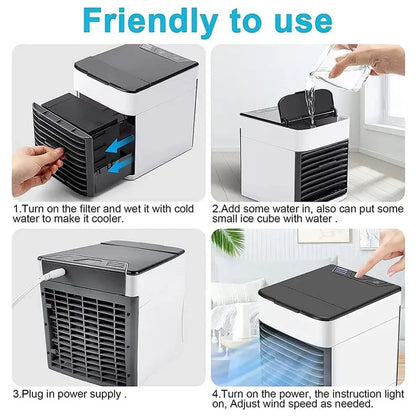 Mini Portable Air Cooler with LED Light & Water Fill dd