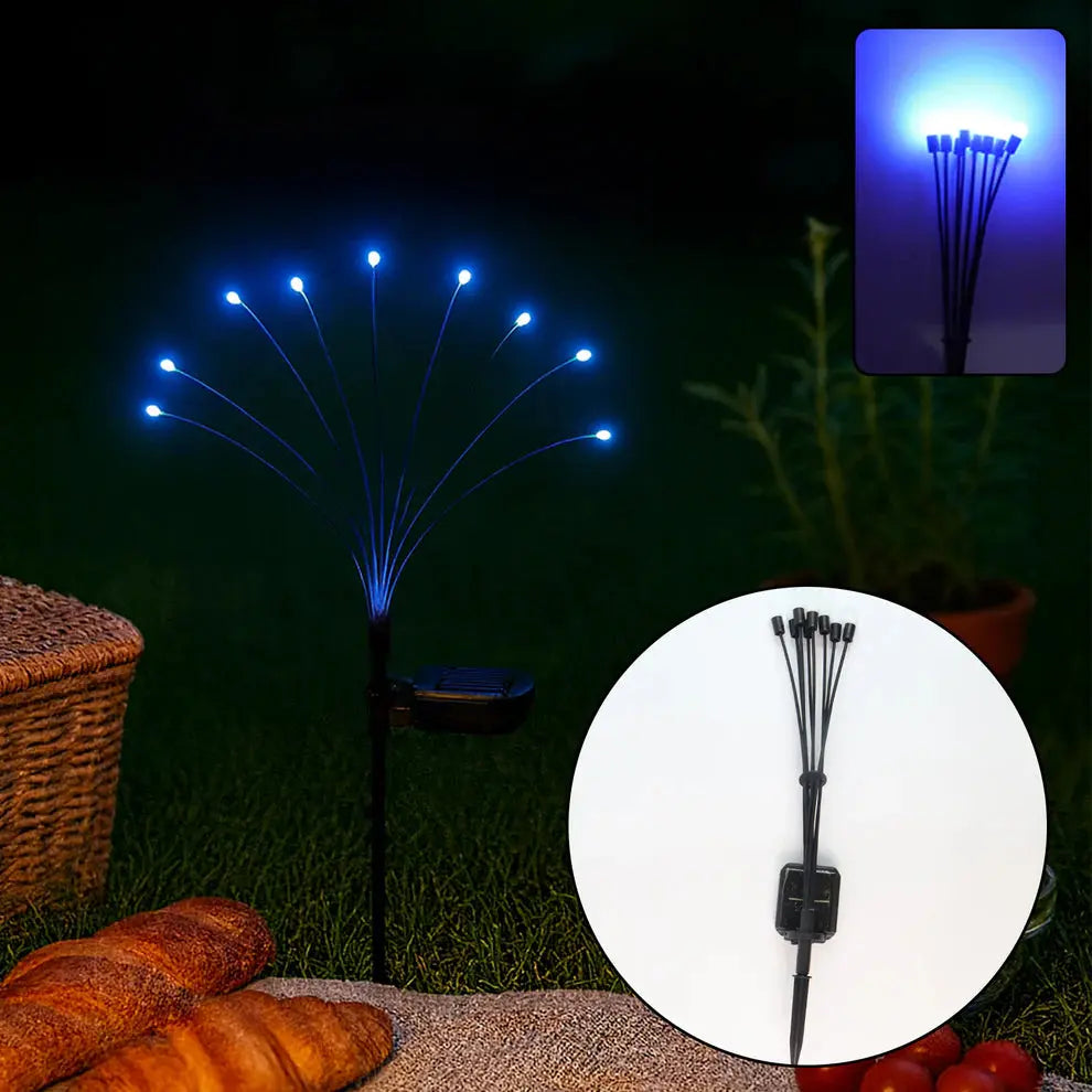 Solar LED Fiber Optic Garden Light - (1 Pc / Mix LED LIght) dd