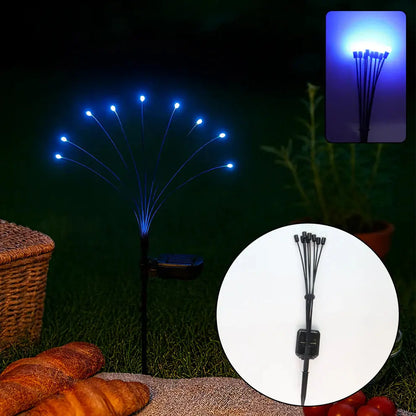 Solar LED Fiber Optic Garden Light - (1 Pc / Mix LED LIght) dd