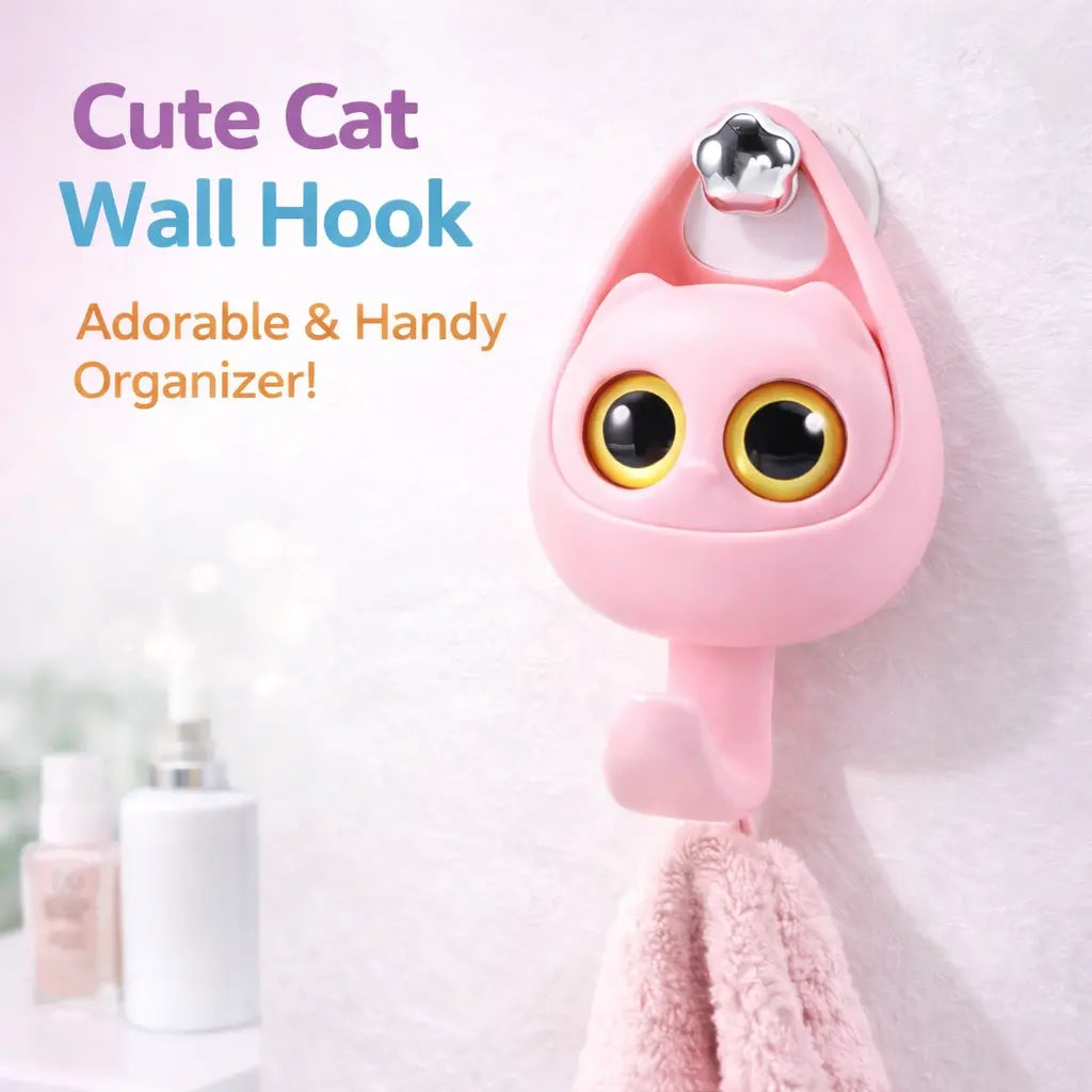 Creative Adhesive Coat Hook Wink Cat Hook (1 Pc) dd
