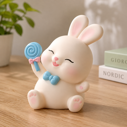 Cute Bunny LED Night Lamp for Kids | Soft Silicone Rechargeable Bedside Night Light | Warm Glow Touch Lamp for Baby Nursery, Bedroom & Home Decor | Bunny Table Lamp Gift for Girls & Boys