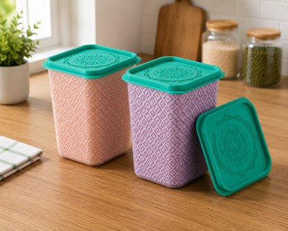 Amazon Product Title  6-Piece Airtight Food Storage Container Set with Lids – BPA-Free Plastic Kitchen Storage Boxes, Stackable Pantry Organizers for Rice, Flour, Pulses, Pasta, Snacks & Dry Food