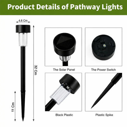 Solar Powered Lawn Pathway Light Set (12 Pcs Set) dd