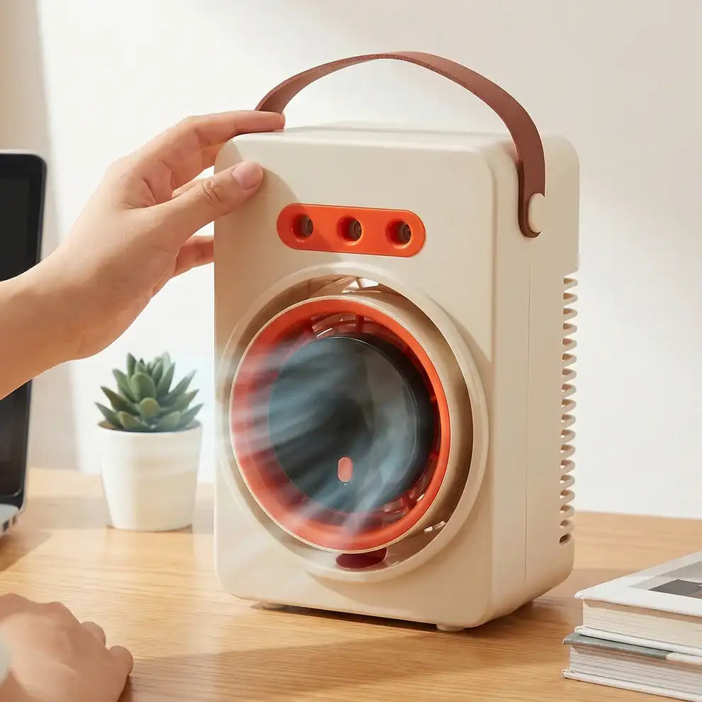 Portable Humidifying Air Cooling Fan With Display (1 Pc) dd