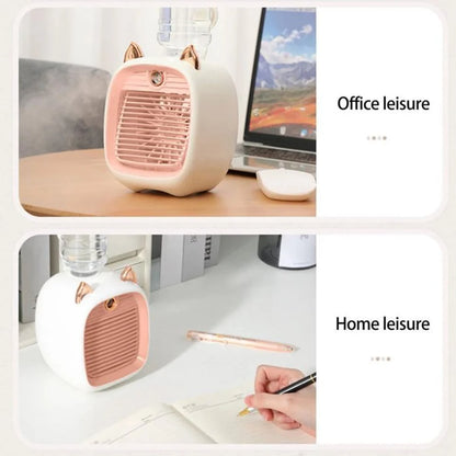 Portable Mini Air Cooler Fan with Spray Mist Function (1 Pc) FeelVerse
